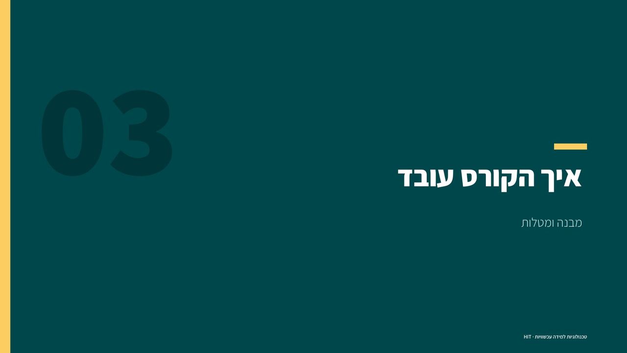 פתיחת קורס, שקף 17 מתוך 25