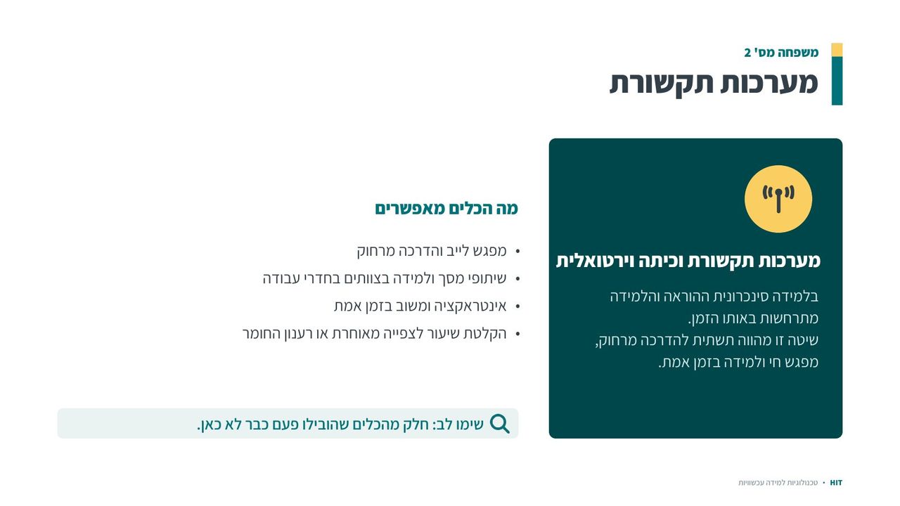 מערכות תקשורת, שקף 3 מתוך 18