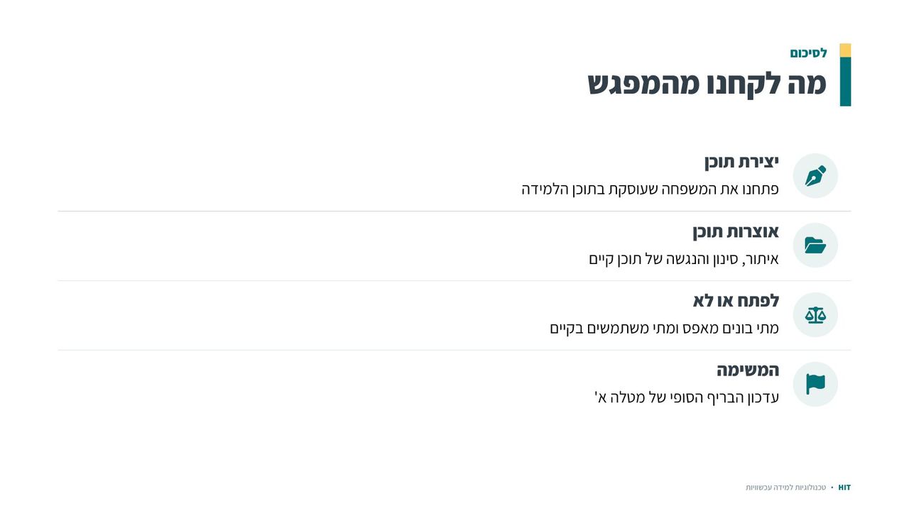 אוצרות תוכן, שקף 20 מתוך 21