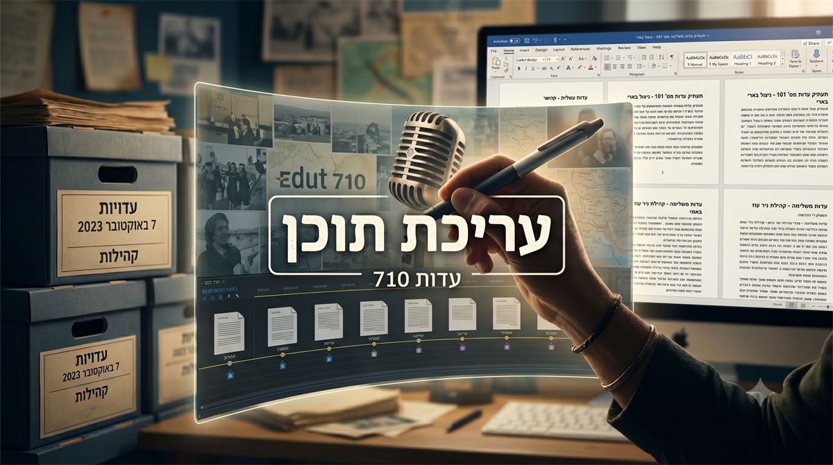 עורכי תוכן בארכיון עדות 710